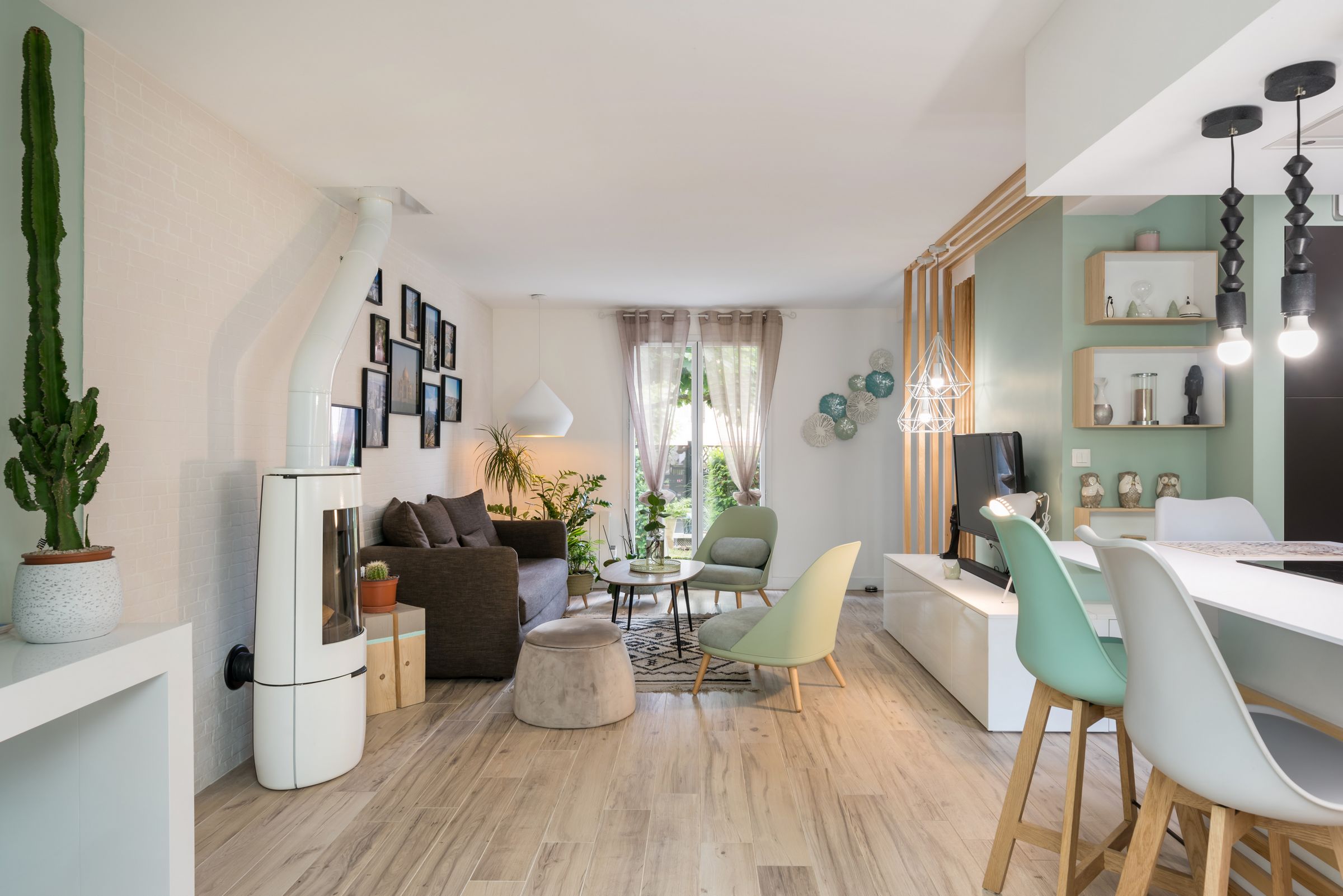 interieur scandinave avec poele dans salon architecte intrieur annie mazuy