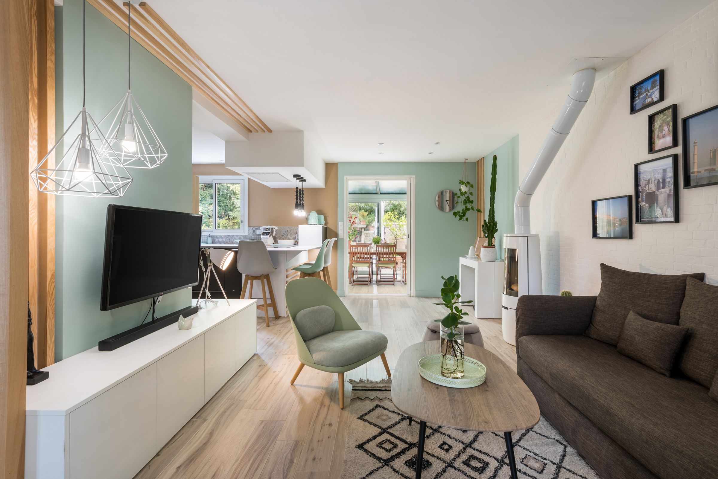 interieur scandinave vert mint bois annie mazuy architecte intrier lyon