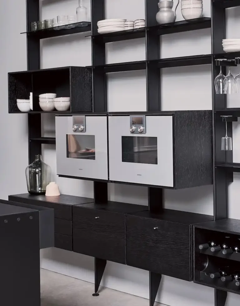 Four Gaggenau haut de gamme chez April Moon avec façades noir de chez César et comment bien choisir son électroménager pour sa cuisine aménagée