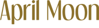Logo April Moon doré et blanc